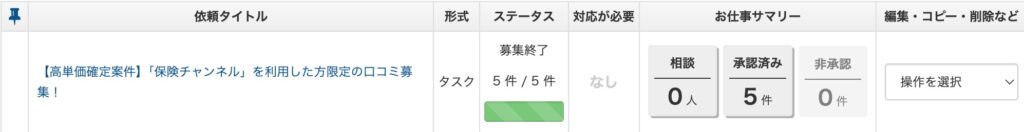 保険相談チャンネルのクラウドワークス
